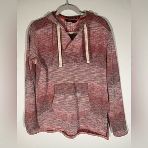 The North Face Wells Cove pullover ombre baja hoodie sz M red double knit surf